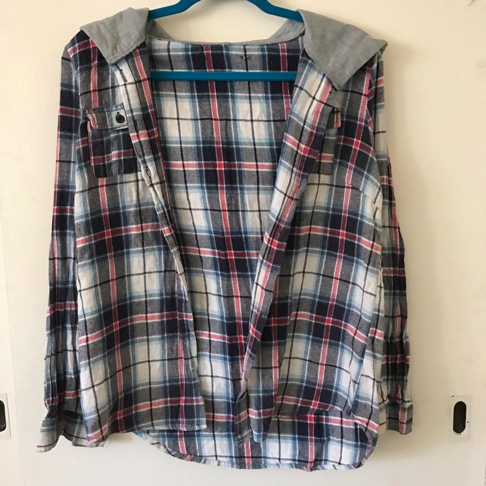 PLAID SHIRT HOODIE